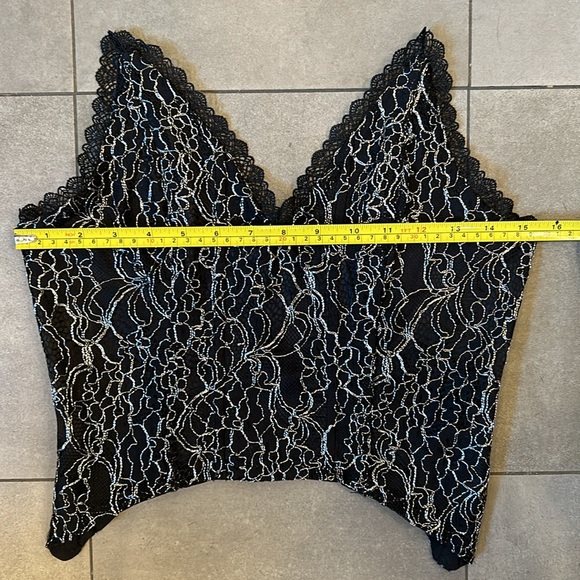h:ours Black and Silver Corset Top - Picture 4 of 11